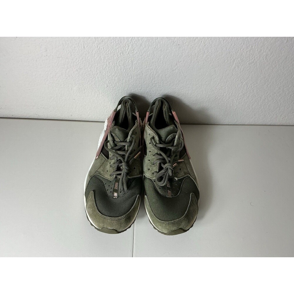 Nike Air Huarache Run Olive Canvas Rose Gold Running AT5700-300 Women’s Size 9